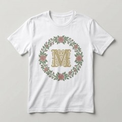Personalized Vintage Monogram T-Shirt - Custom Initial Letter Gift