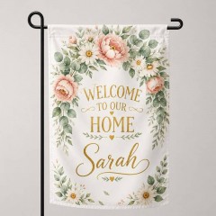 Personalized Welcome to Our Home Garden Flag - Custom Yard Flag & House Flag