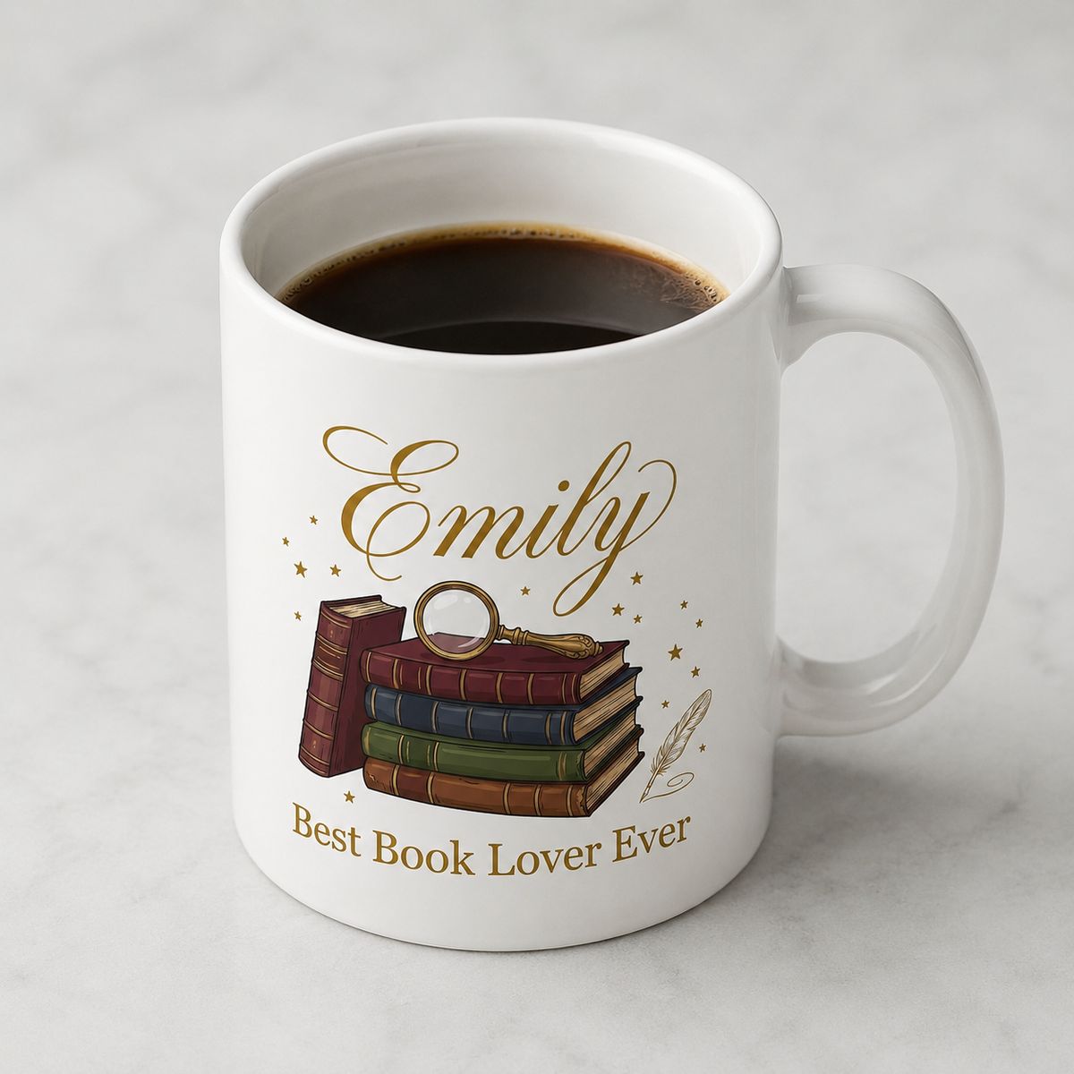 Personalized Best Book Lover Ever Mug - Custom Name Gift