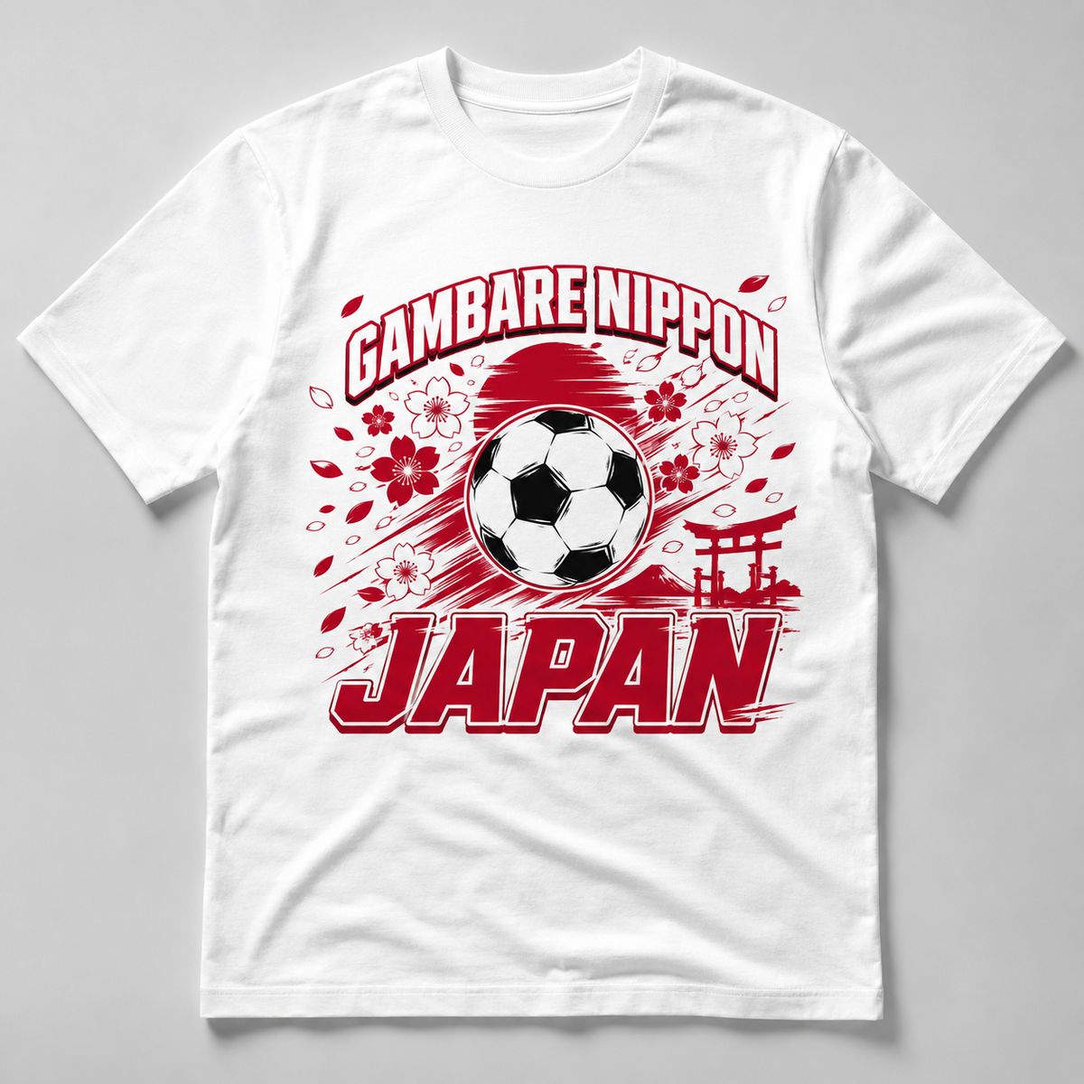Japan 2026 Soccer T-Shirt - GAMBARE NIPPON - Team Pride Tee