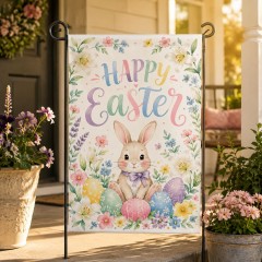Happy Easter Bunny Garden Flag - Yard & House Flag image 3