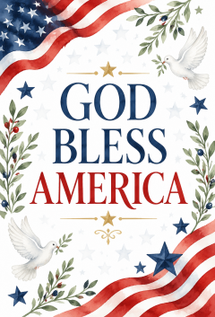 God Bless America Patriotic Garden Flag - 4th of July Outdoor Yard Decor image 4