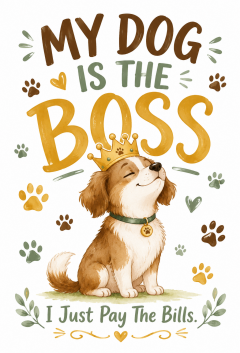 My Dog Is The Boss Funny Garden Flag - Yard & House Flag image 4