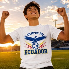 Ecuador 2026 Soccer T-Shirt - Siempre Tri - Team Pride Tee image 2