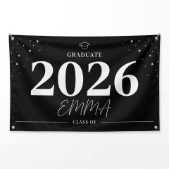 Personalized Grad Class House Flag - Custom Graduate Name & Year