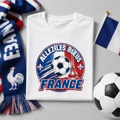 France 2026 Soccer T-Shirt - Allez Les Bleus - Team Pride Tee image 4