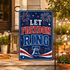Let Freedom Ring 4th of July Garden Flag - Patriotic Outdoor Yard Decor image 3