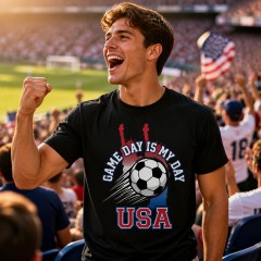 USA 2026 Soccer T-Shirt - Game Day Is My Day - Team Pride Tee image 3