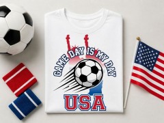 USA 2026 Soccer T-Shirt - Game Day Is My Day - Team Pride Tee image 5