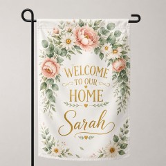 Personalized Welcome to Our Home Garden Flag - Custom Yard Flag & House Flag