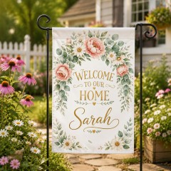 Personalized Welcome to Our Home Garden Flag - Custom Yard Flag & House Flag image 2