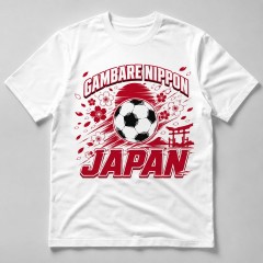Japan 2026 Soccer T-Shirt - GAMBARE NIPPON - Team Pride Tee