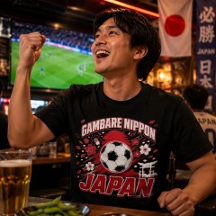 Japan 2026 Soccer T-Shirt - GAMBARE NIPPON - Team Pride Tee image 3