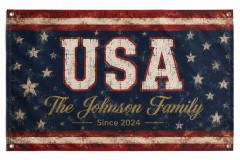 Personalized USA Stars Pride House Flag - 4th of July Outdoor Patriotic Decor image 4