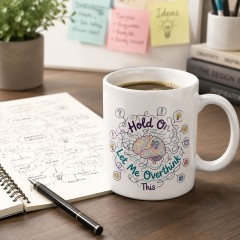 Hold On Let Me Overthink This Funny Mug - Relatable Anxiety Humor Gift image 2