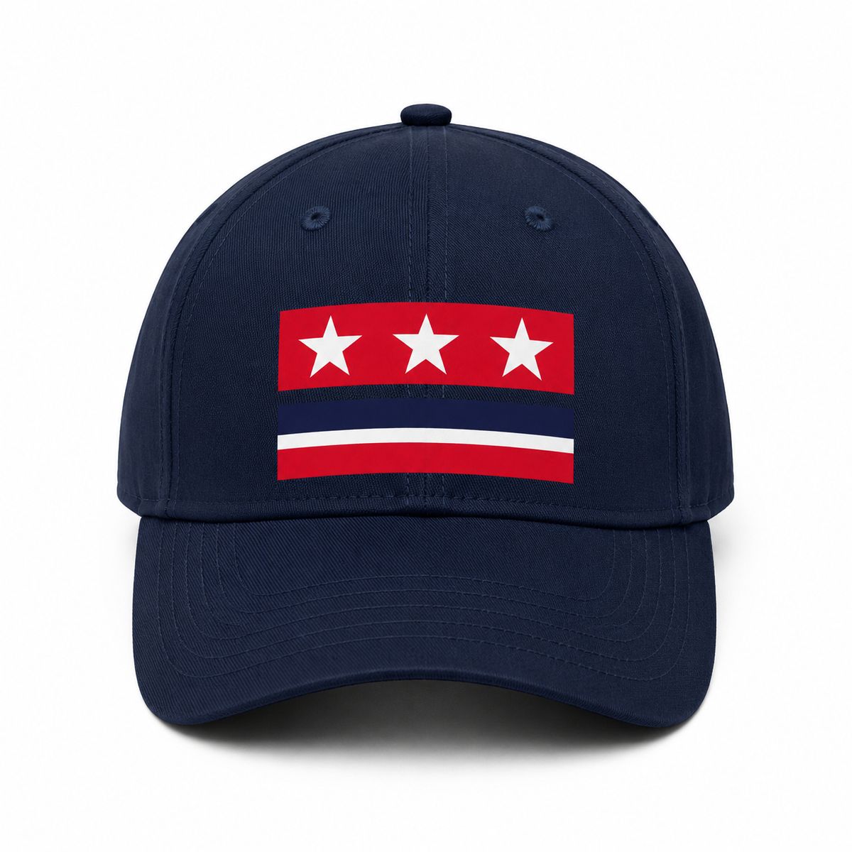 Stars and Stripes Patriotic Baseball Cap - Minimalist American Flag Design