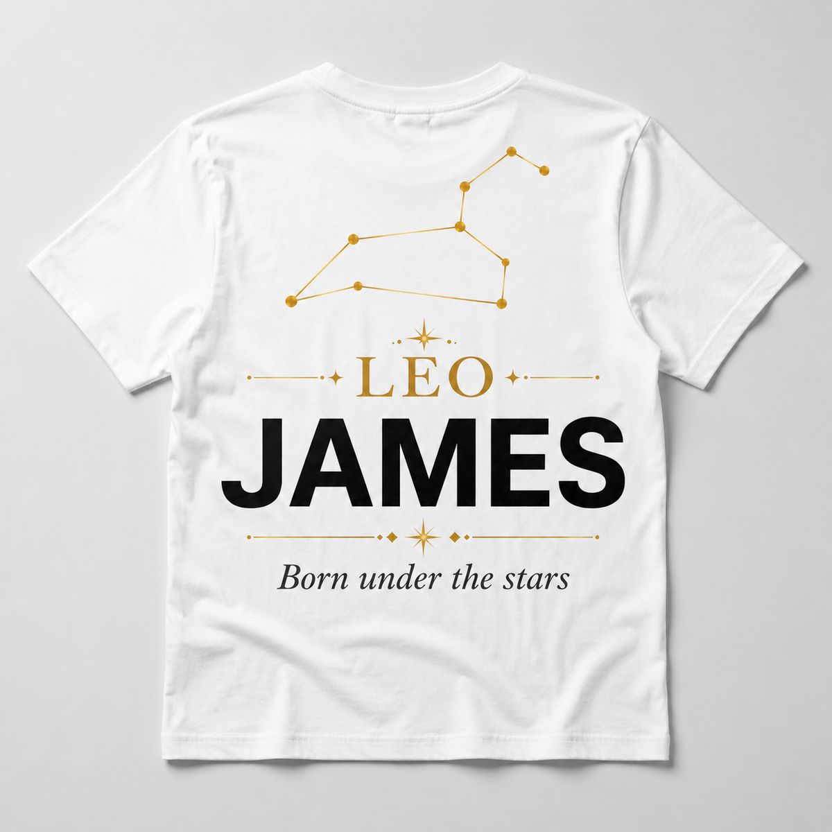 Personalized Leo Zodiac T-Shirt - Custom Constellation Name Tee