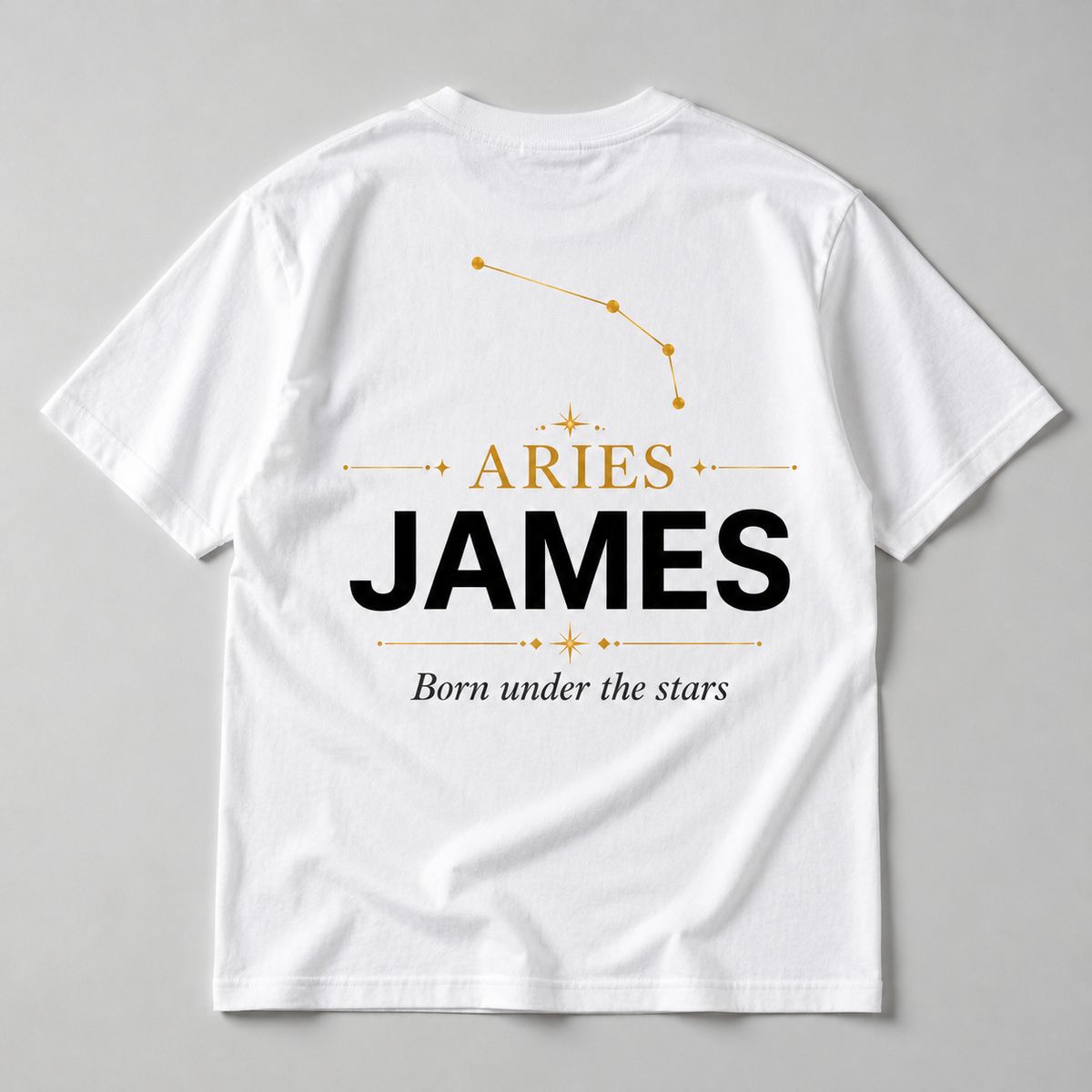 Personalized Aries Zodiac T-Shirt - Custom Constellation Name Tee