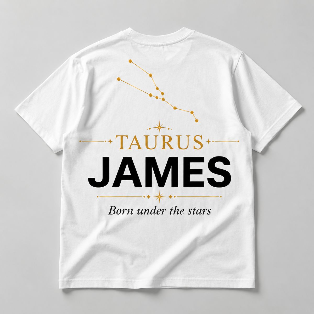 Personalized Taurus Zodiac T-Shirt - Custom Constellation Name Tee
