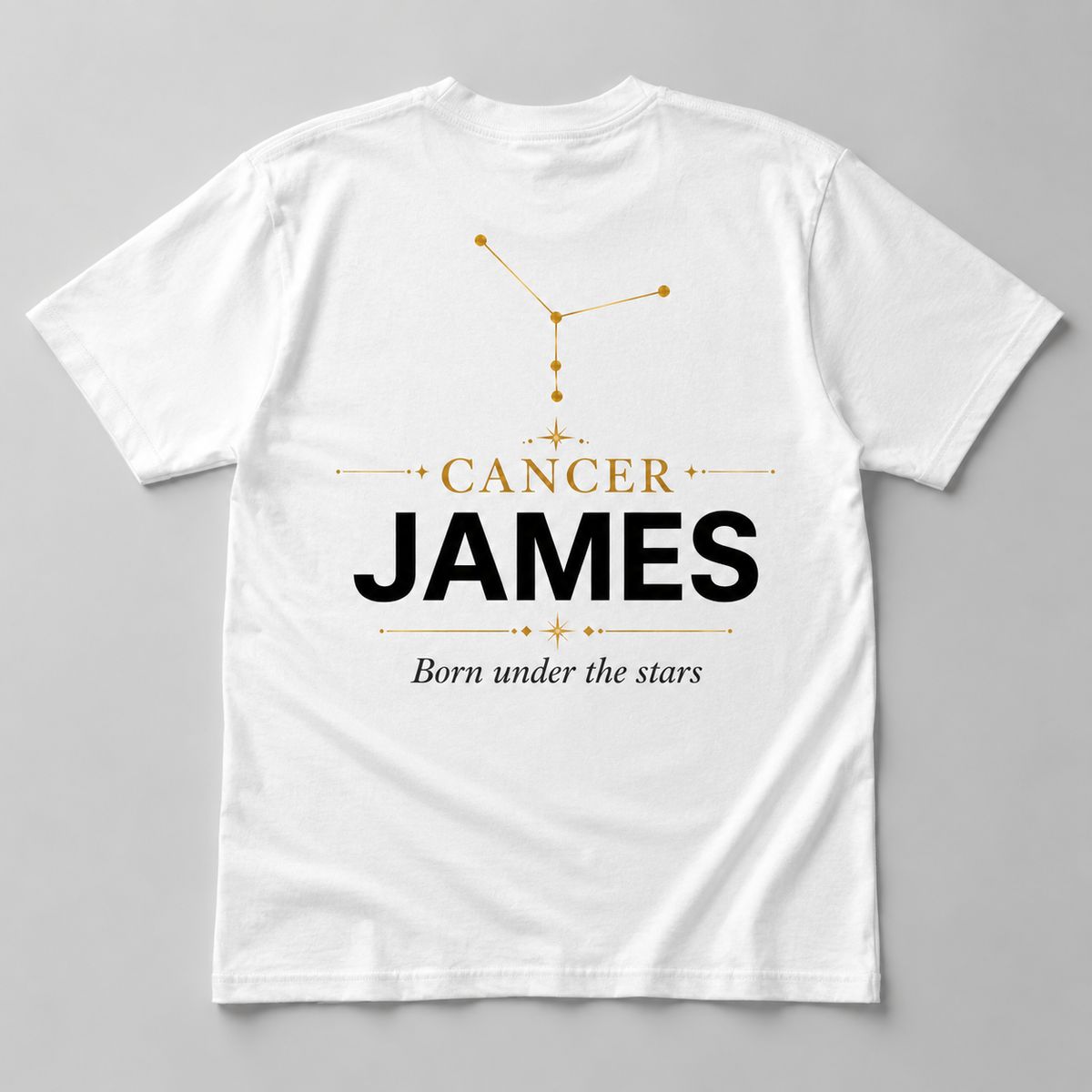 Personalized Cancer Zodiac T-Shirt - Custom Constellation Name Tee