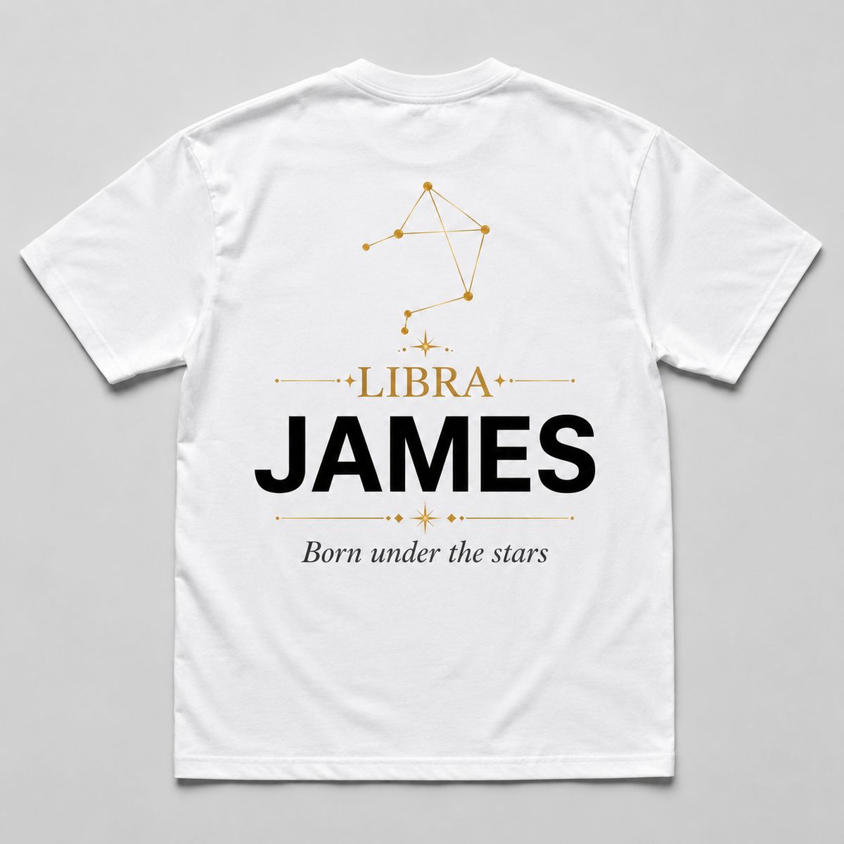 Personalized Libra Zodiac T-Shirt - Custom Constellation Name Tee