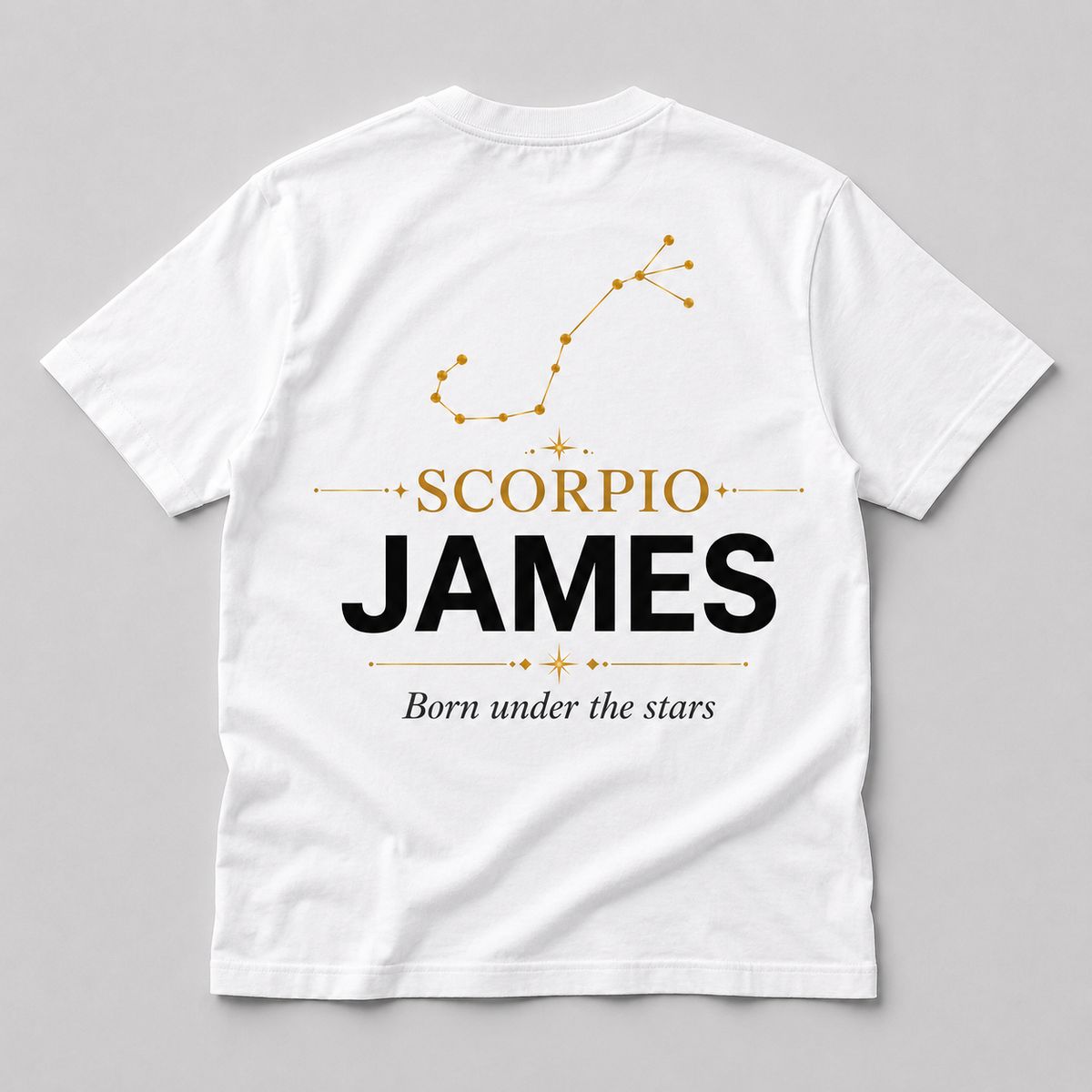 Personalized Scorpio Zodiac T-Shirt - Custom Constellation Name Tee