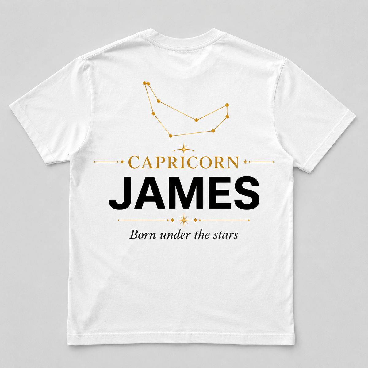 Personalized Capricorn Zodiac T-Shirt - Custom Constellation Name Tee