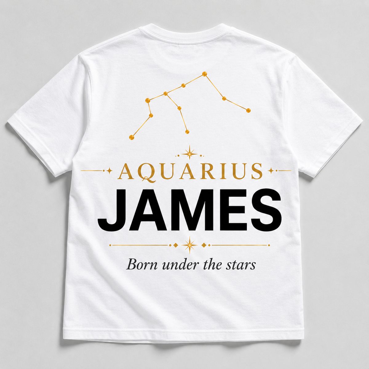 Personalized Aquarius Zodiac T-Shirt - Custom Constellation Name Tee