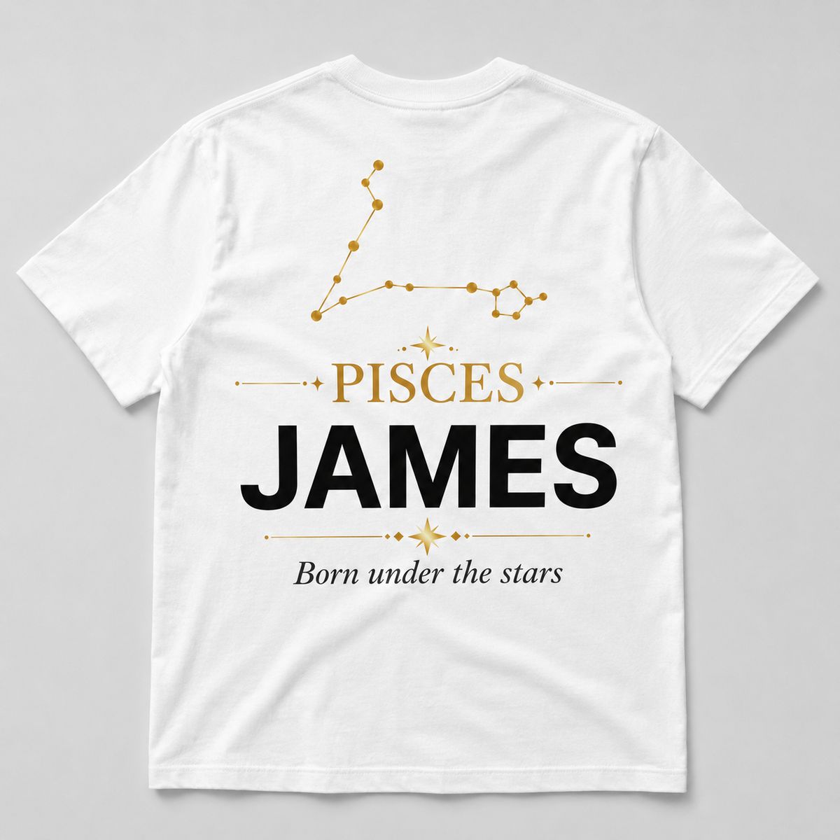 Personalized Pisces Zodiac T-Shirt - Custom Constellation Name Tee