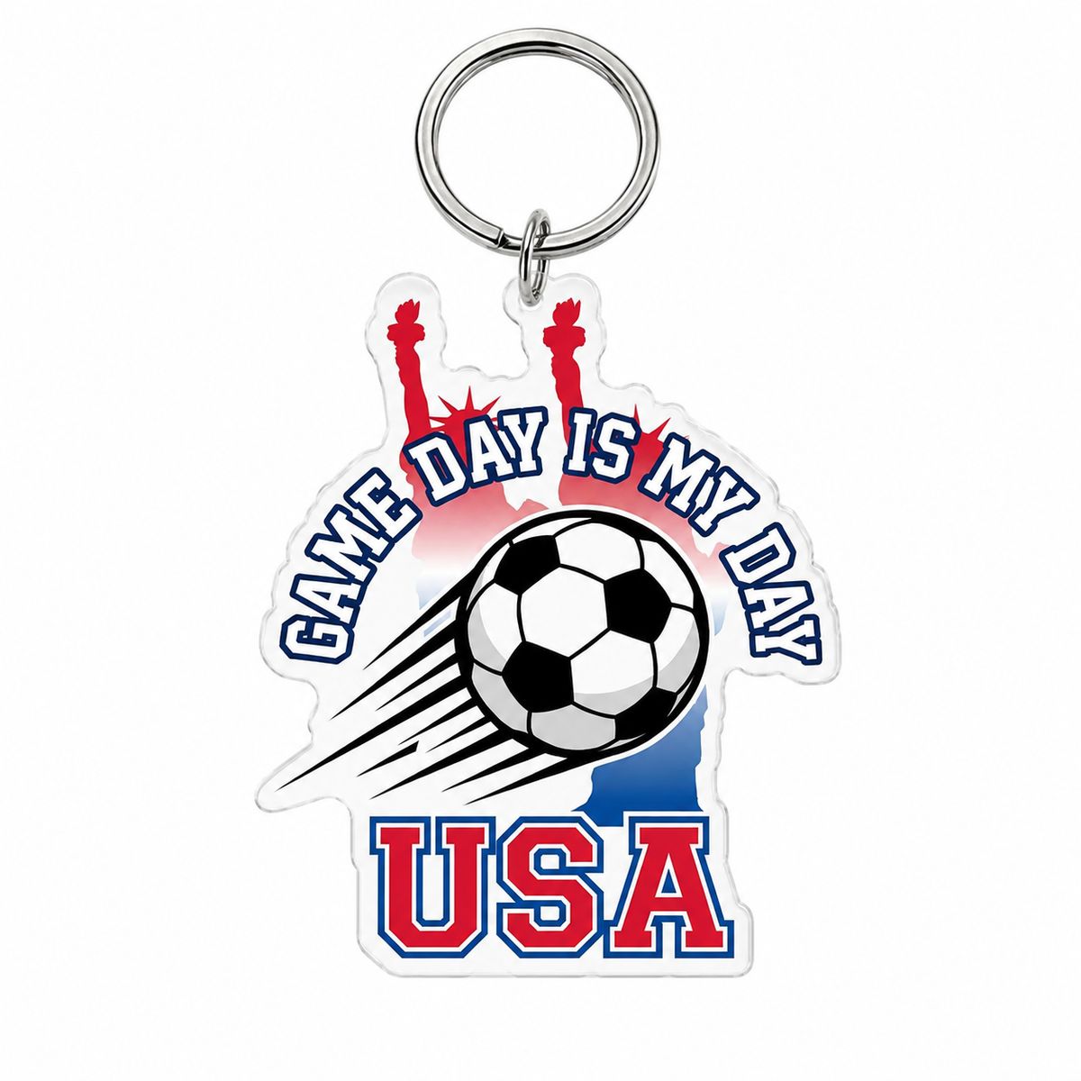Game Day Is My Day - USA Soccer 2026 Die-Cut Acrylic Keychain