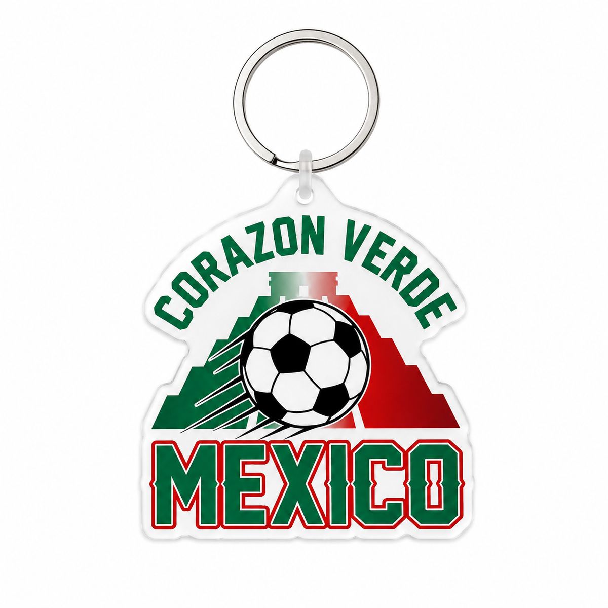 Corazon Verde - Mexico Soccer 2026 Die-Cut Acrylic Keychain