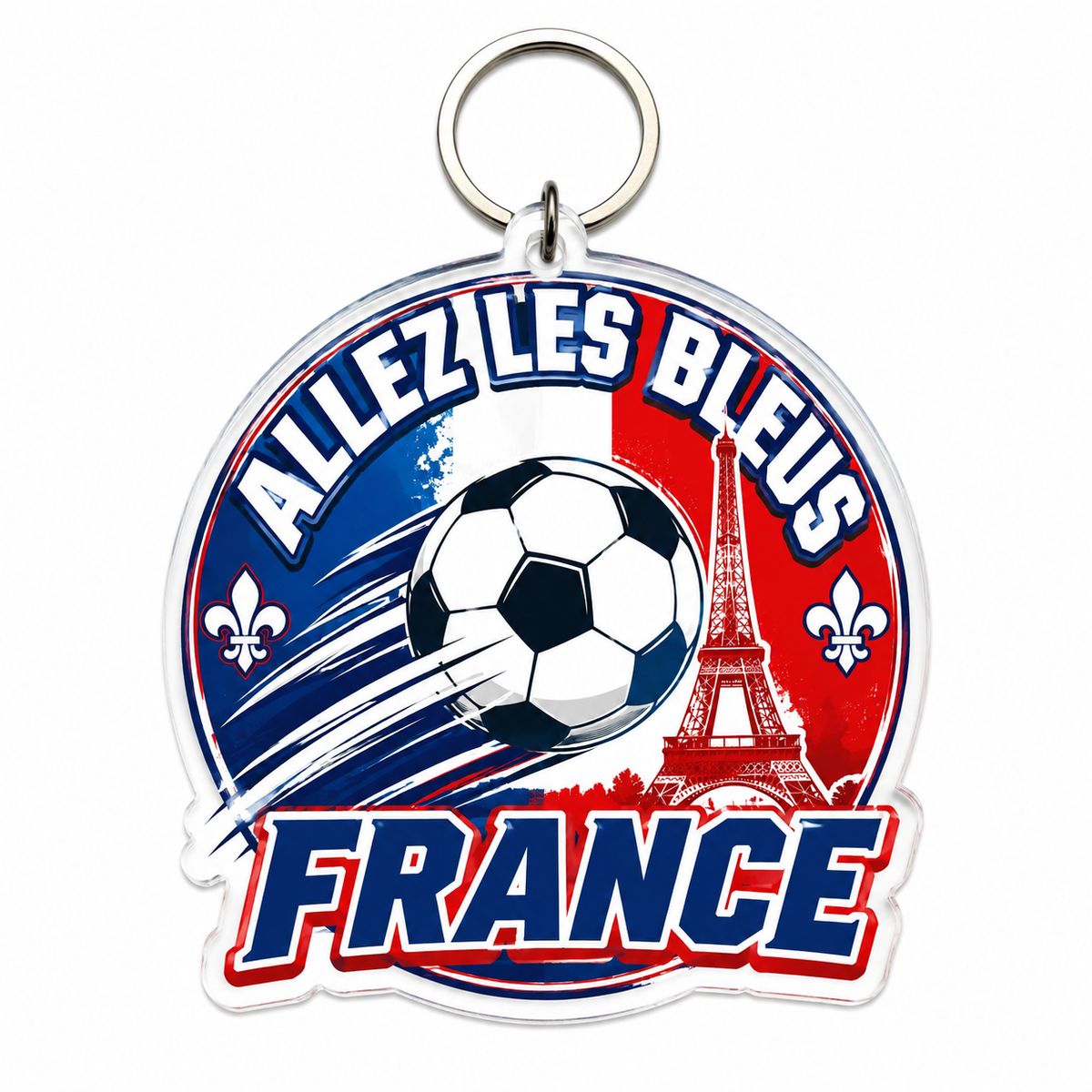 Allez Les Bleus - France Soccer 2026 Die-Cut Acrylic Keychain