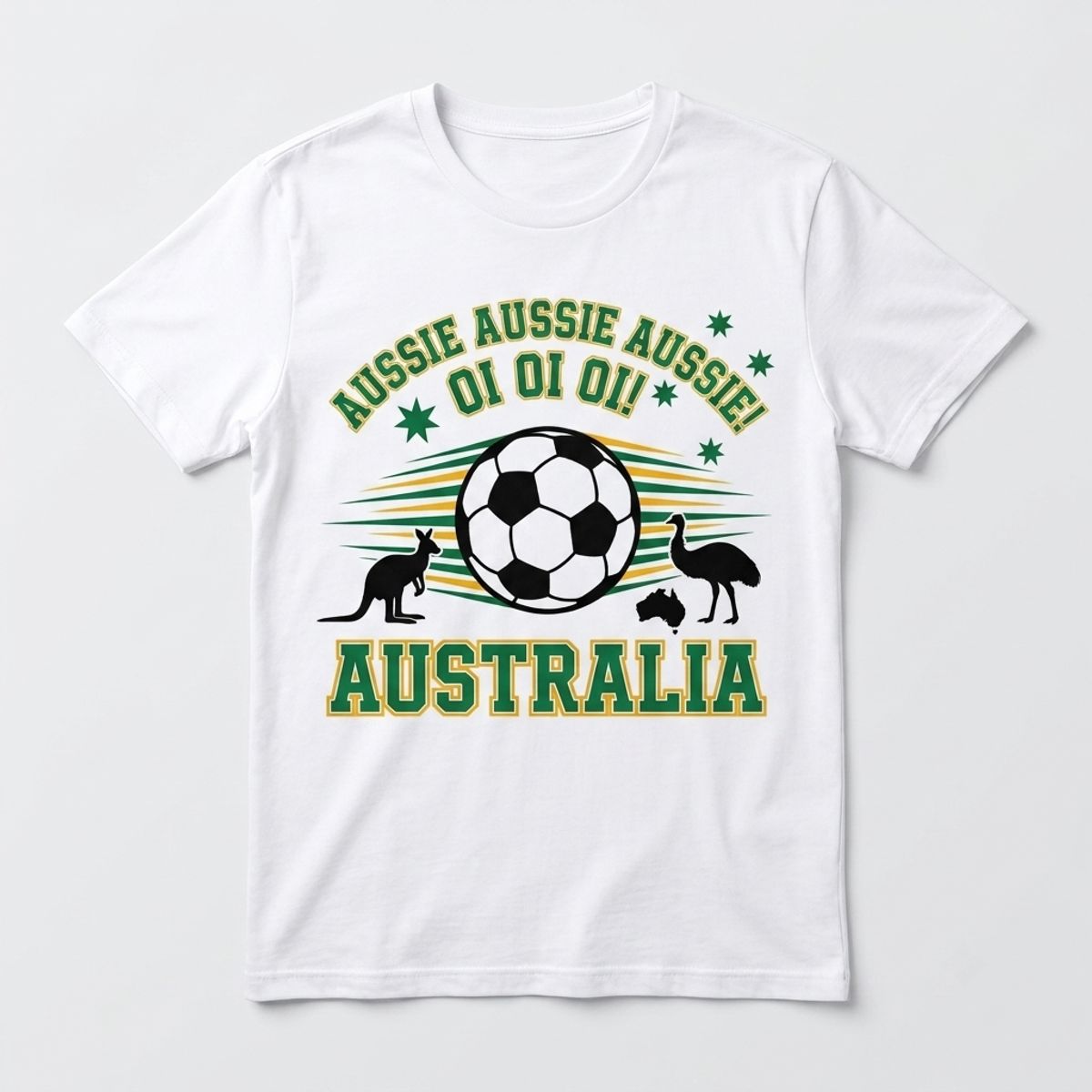 Australia 2026 Soccer T-Shirt - AUSSIE AUSSIE AUSSIE - Team Pride Tee