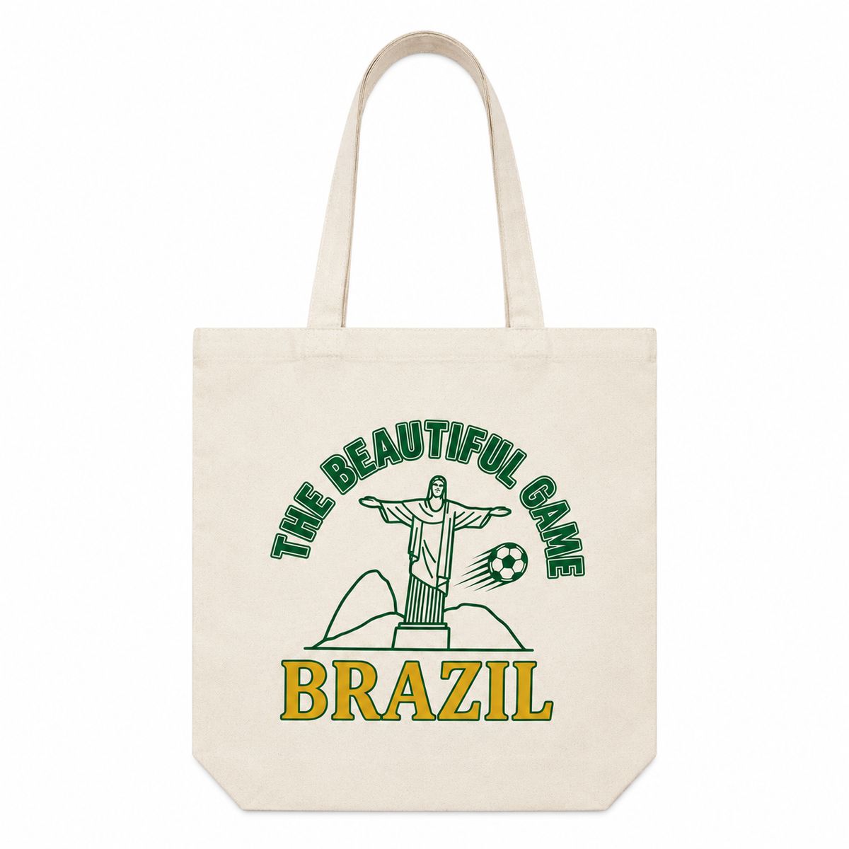 The Beautiful Game - Brazil Soccer 2026 Tote Bag - Team Pride Canvas Tote