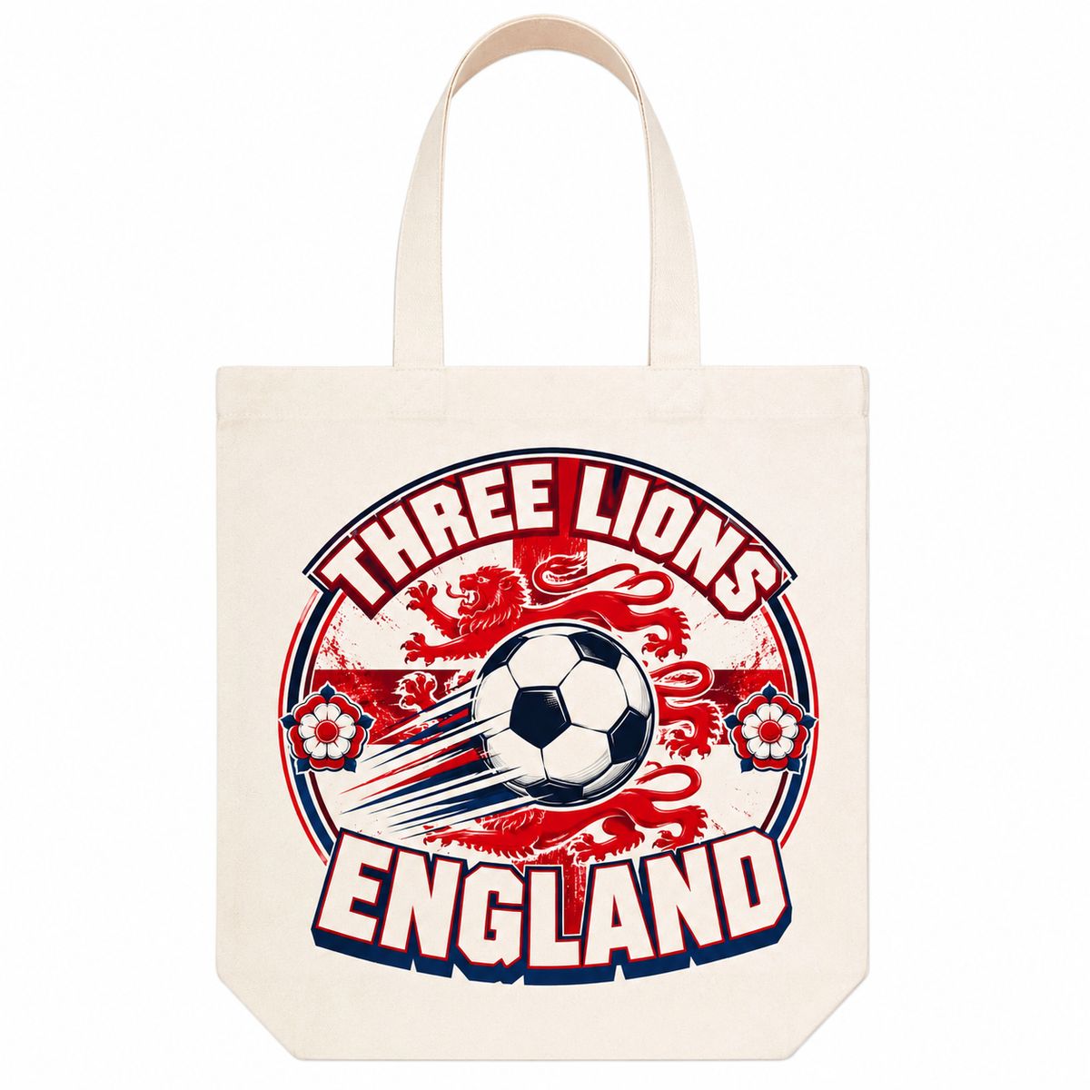 Three Lions - England Soccer 2026 Tote Bag - Team Pride Canvas Tote