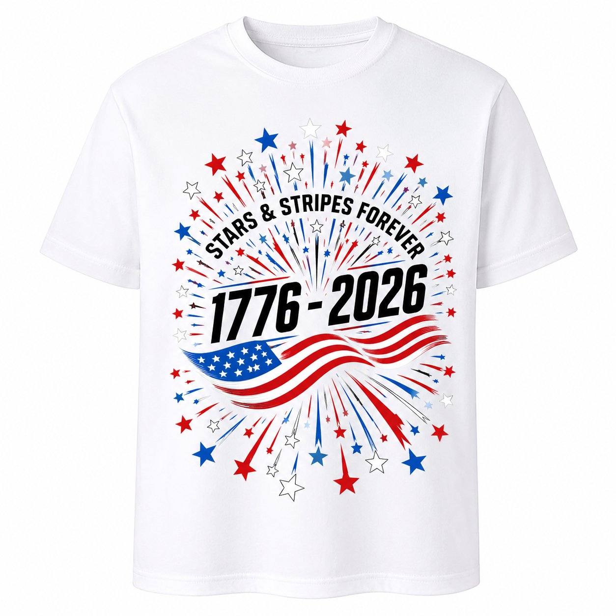 Stars and Stripes Forever 1776-2026 T-Shirt - Team Pride Tee