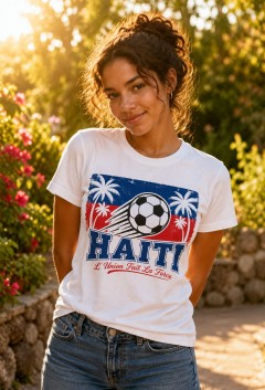 Haiti 2026 Soccer T-Shirt - L'Union Fait La Force - Team Pride Tee image 2