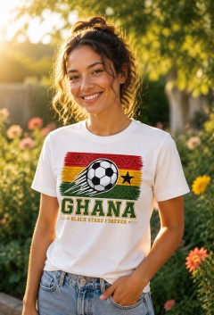 Ghana 2026 Soccer T-Shirt - Black Stars Forever - Team Pride Tee image 2