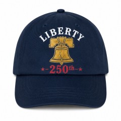 Liberty Bell 250th Patriotic Baseball Cap - 1776-2026 Anniversary