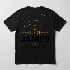 Personalized Leo Zodiac T-Shirt - Custom Constellation Name Tee image 2