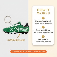 Soccer Game Day Personalized Name Keychain - Bar image 4