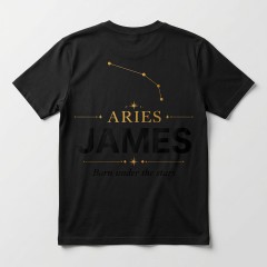 Personalized Aries Zodiac T-Shirt - Custom Constellation Name Tee image 2