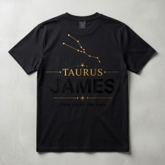 Personalized Taurus Zodiac T-Shirt - Custom Constellation Name Tee image 2
