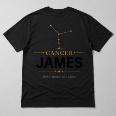 Personalized Cancer Zodiac T-Shirt - Custom Constellation Name Tee image 2