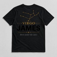 Personalized Virgo Zodiac T-Shirt - Custom Constellation Name Tee image 2