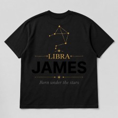 Personalized Libra Zodiac T-Shirt - Custom Constellation Name Tee image 2