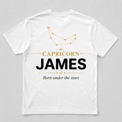Personalized Capricorn Zodiac T-Shirt - Custom Constellation Name Tee