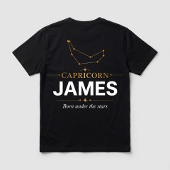 Personalized Capricorn Zodiac T-Shirt - Custom Constellation Name Tee image 2