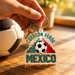 Corazon Verde - Mexico Soccer 2026 Die-Cut Acrylic Keychain image 2