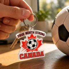 True North Strong - Canada Soccer 2026 Die-Cut Acrylic Keychain image 2